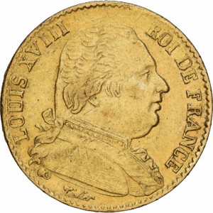 20 Francs Or Louis XVIII Bordeaux #1054