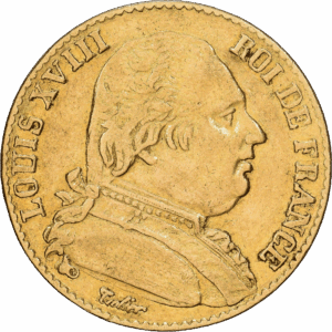 20 Francs Or Louis XVIII Rouen #1057