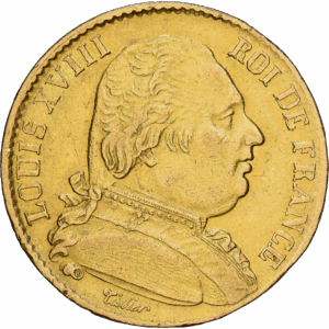 20 Francs Or Louis XVIII Lille #1059