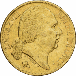 20 Francs Or Louis XVIII Bayonne #1060