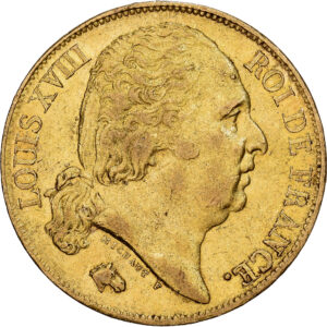 20 Francs Or Louis XVIII Lille 1817 #1066