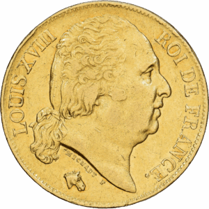 20 Francs Or Louis XVIII Lille #1069