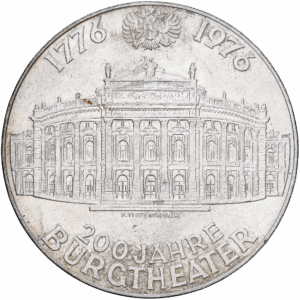 Autriche	Argent 100 Schilling Burgtheater #1077