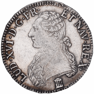 Écu Argent "aux rameaux d'olivier" Louis XVI Bordeaux 1785 #1078