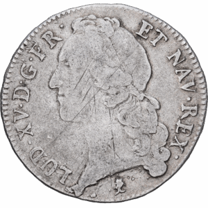 Écu	Argent "au bandeau" Argent Louis XV Montpellier 1748 #1084