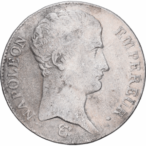 5 Francs Argent Napoléon Empereur Paris #1086