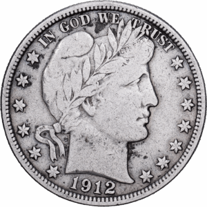 Half Dollar Argent Barber Philadelphie 1912 #1113