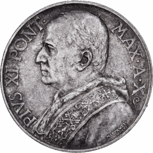 10 Lire Argent Pie XI Rome 1931 #1122