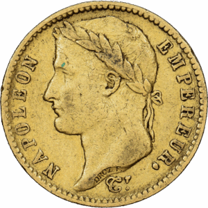20 Francs Or	Napoleon Empereur Ultrlech (drapeau) 1813 #1125