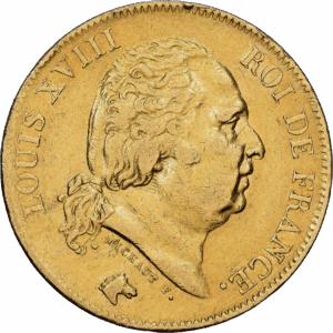 40 Francs Or Louis XVIII Lille 1818 #1130