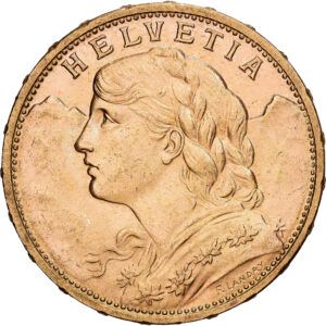 Suisse 20 Francs Or Vreneli Berne 1915 #1146