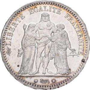 5 Franc Argent Hercule Paris 1873 #1155