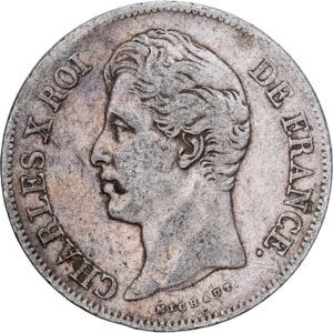 5 Franc Argent Charles X Rouen 1927 #1156