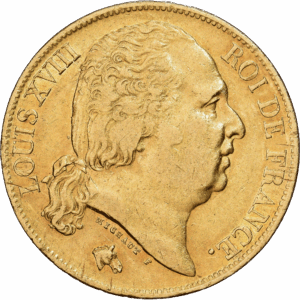 20 Francs Or Louis XVIII Lille 1824 #1169