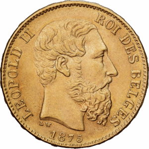 20 Francs Or Léopold II Bruxelles 1875 #1173
