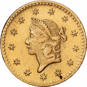 1 Dollar Or Liberty Head Philadelphie 1853 #1175