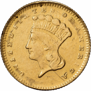 1 Dollar Or Indian Princess Philadelphie 1868 #1179