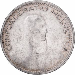 5 Francs Argent Tête de Berger Berne 1923 #1185