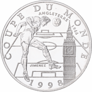 10 Francs Argent Coupe du monde 98 - Angleterre Pessac 1997 #1190