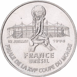 5 Francs Argent Finale France-Brésil Pessac 1998 #1198