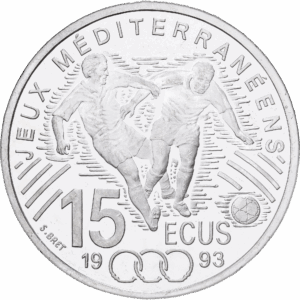 15 écus / 100 francs Argent Foot Pessac 1993 #1199
