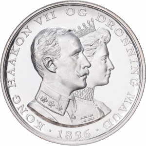 Médaille Argent Mariage Royal - Haakon VII & Maud Kongsberg #1207