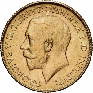 Souverain Or	Georges V Bombay 1918 #1217