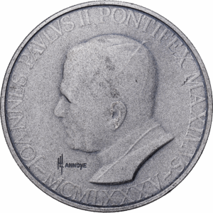 Médaille Religieuse Argent Pape Jean-Paul II 1985 #1222