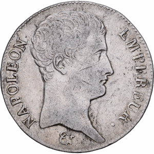 5 Francs Argent Napoleon Empereur Paris 1806 #1227