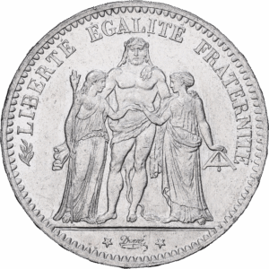 5 Francs Argent Hercule Paris 1877 #1228