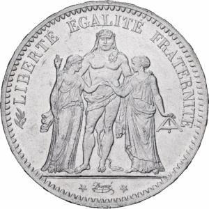 5 Francs Argent Hercule Paris 1876 #1229