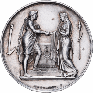 Médaille	Argent Mariage Chrétien Montagny. F 1871 #1232