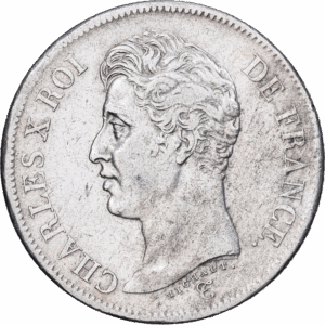 5 Francs Argent Charles X Limoges 1826 #1236