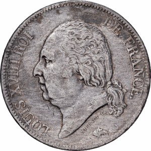 5 Francs Argent Louis XVIII Paris 1816 #1250