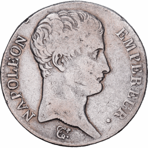5 Francs Argent Napoleon Empereur Paris An 13 #1251