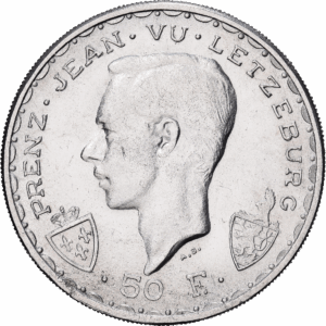 50 Francs Argent Jean de Luxembourg Bruxelles 1946 #1253
