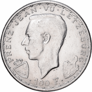 100 Francs Argent Jean de Luxembourg Bruxelles 1946 #1254