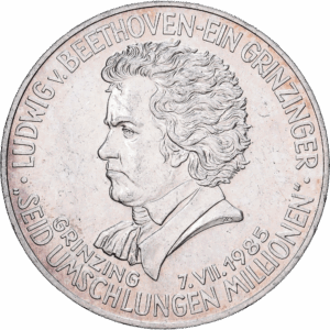 200 Schillings Argent LUDWIG V. BEETHOVEN Vienne 1985 #1261