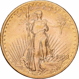 20 Dollars Or Saint-Gaudens Double Eagle Philadelphie 1908 #1271