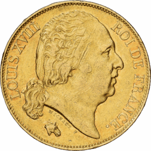 20 Francs Or Louis XVIII Perpignan	1817 #1277