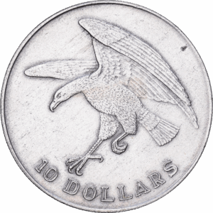 10 dollars Argent Faucon Singapour 1973 #1973