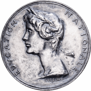 Médaille	Décernée Argent Éducation Nationale Corbin Monnaie de Paris 1959 #1284