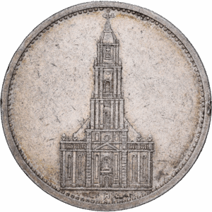 5 Reichsmark 1934-1935 Berlin Garnisonkirche Argent
