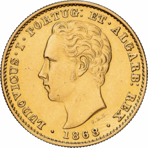 5000 reis Or Louis I Lisbonne 1868 #1306
