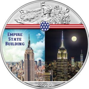 1 oz Silver Coin - Silver Eagle - Landmarks USA - Empire State Building - 2020