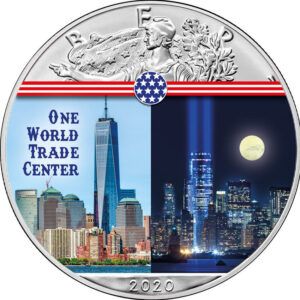 1 oz Silver Coin - Silver Eagle - Landmarks USA - One World Trade Center - 2020