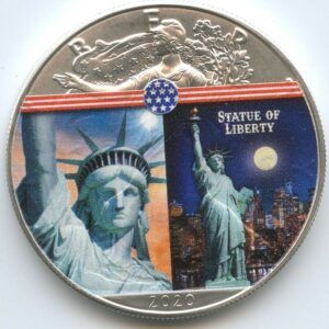 1 oz Silver Coin - Silver Eagle - Landmarks USA - Statue of Liberty - 2020