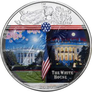 1 oz Silver Coin - Silver Eagle - Landmarks USA - The White House - 2020