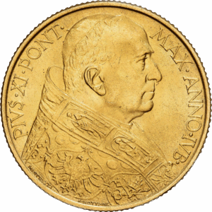 100 lires	Or Jubilé de Pie XI Rome 1933 #1323