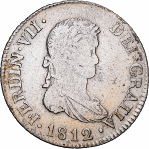 2 reales Argent Ferdinand VII « atelier itinérant de Catalogne » 1812 #1332